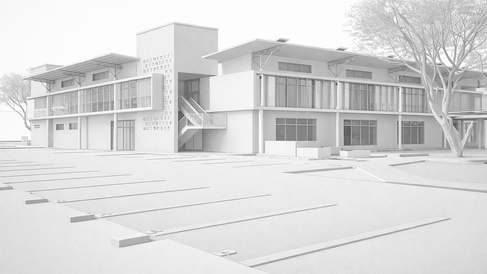 3D rendering of Kumary's award-winning school design