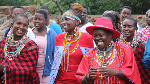 Mastercard Foundation Scholar Ruth Singen at a homecoming celebration