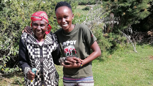 Mastercard Foundation Scholar Ruth Singen her Grandmother
