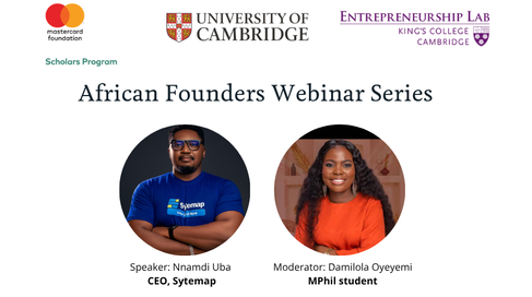 Sytemap CEO Nnamdi Uba and Mphil student Damilola Oyeyemi