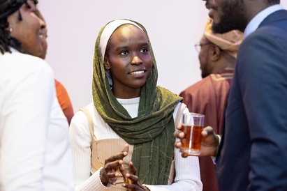 Mastercard Foundation Scholars at the welcome dinner