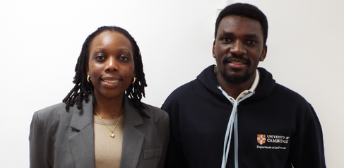 Rwandan Mastercard Foundation Scholars Jacqueline Niyodusenga and Mathias Bizimana