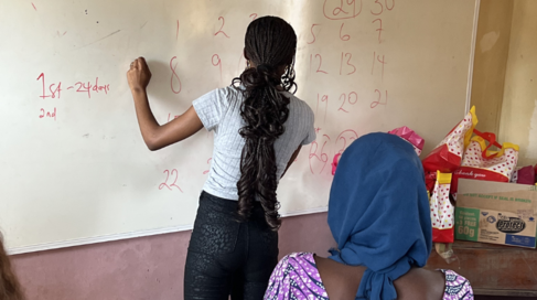 Mastercard Foundation Scholar Kehinde Aberoje teaching in Nigeria
