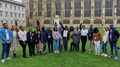 Mastercard Foundation Scholars outside King's College Chapel