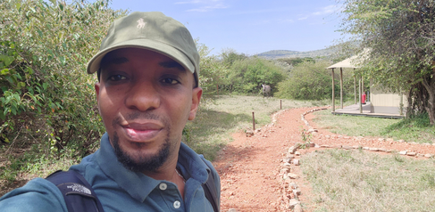 Mastercard Foundation Scholar Michael Lesecha in Kenya’s Pardamat Conservation Area