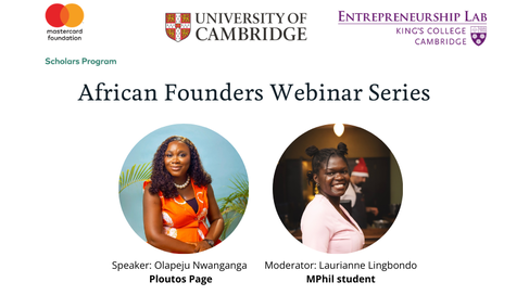 Ploutos Page founder Olapeju Nwanganga and Mastercard Foundation Scholar Laurianne Lingbondo