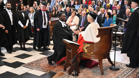 Mastercard Foundation Scholar at graduation ceremony