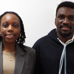 Rwandan Mastercard Foundation Scholars Jacqueline Niyodusenga and Mathias Bizimana