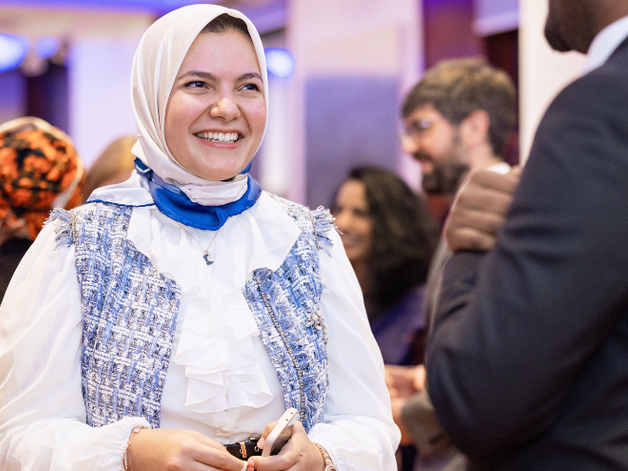 Mastercard Foundation Scholars at a formal reception