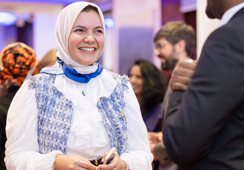 Mastercard Foundation Scholars at a formal reception