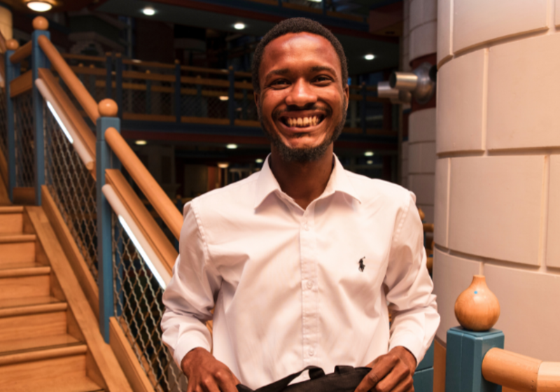 Mastercard Foundation Scholar Abubakar Abass after the prize giving
